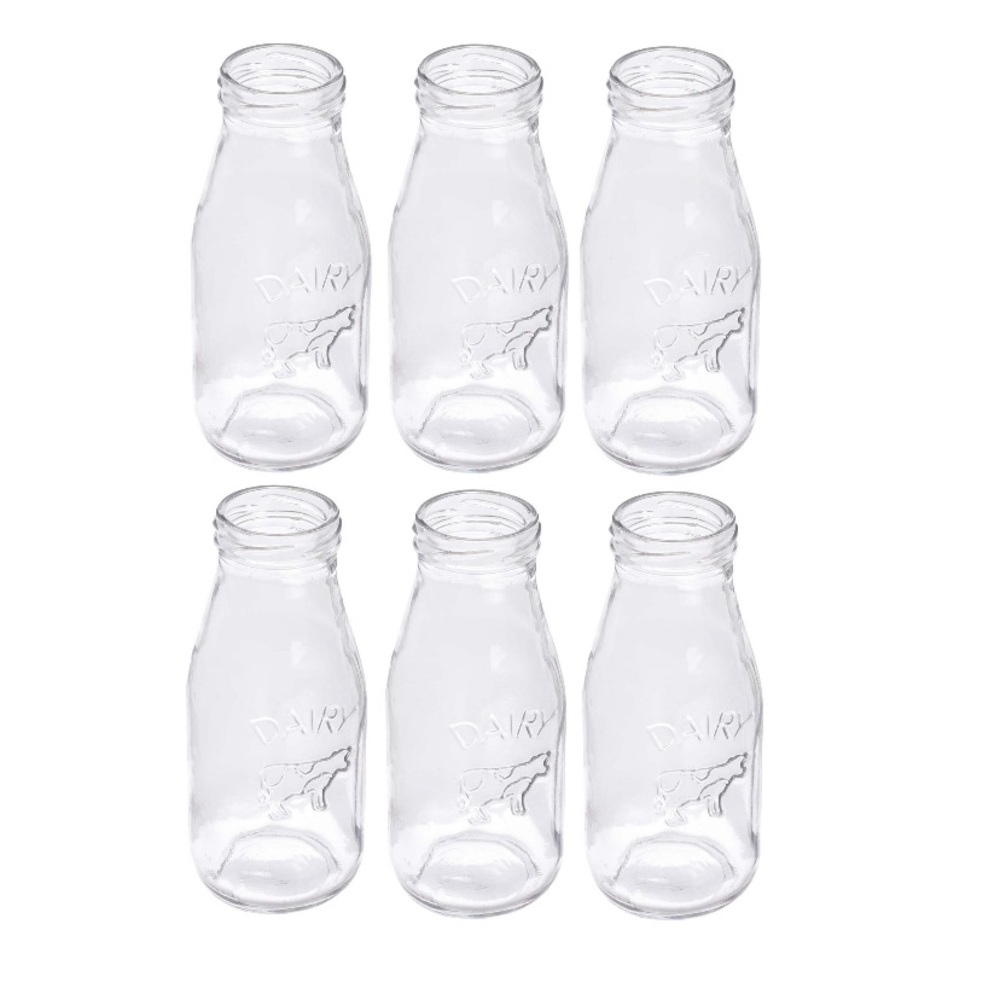 Set of 6 vintage milk jug glasses